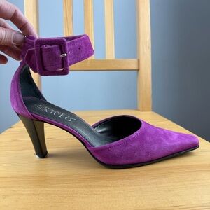 Elegant Franco Sarto Purple Suede Women's Heels size 7.5